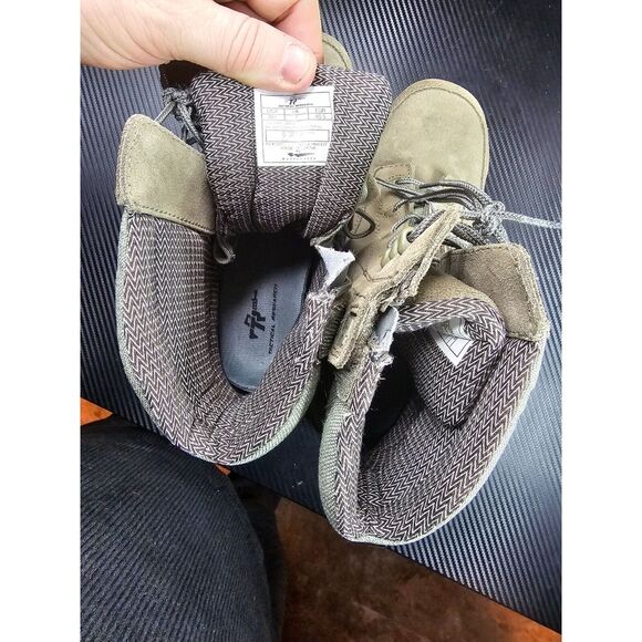 Tactical Research Mens 8M Green Suede Fabric 9" Tactical Boots TR 601 Z CDT - Picture 6 of 8